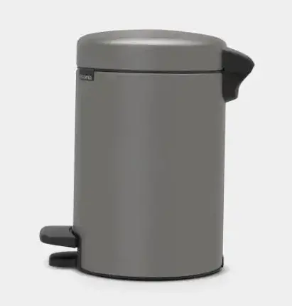 Brabantia мусорное ведро с педалью Newicon 3L, soft-closed крышка Mineral Concrete Grey